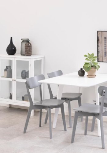 ACT NORDIC Roxby spisebordsstol - lysegr MDF og lysegr gummitr