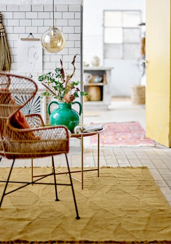 BLOOMINGVILLE Zola Tppe, Brun, Uld W: 140cm, L: 200cm