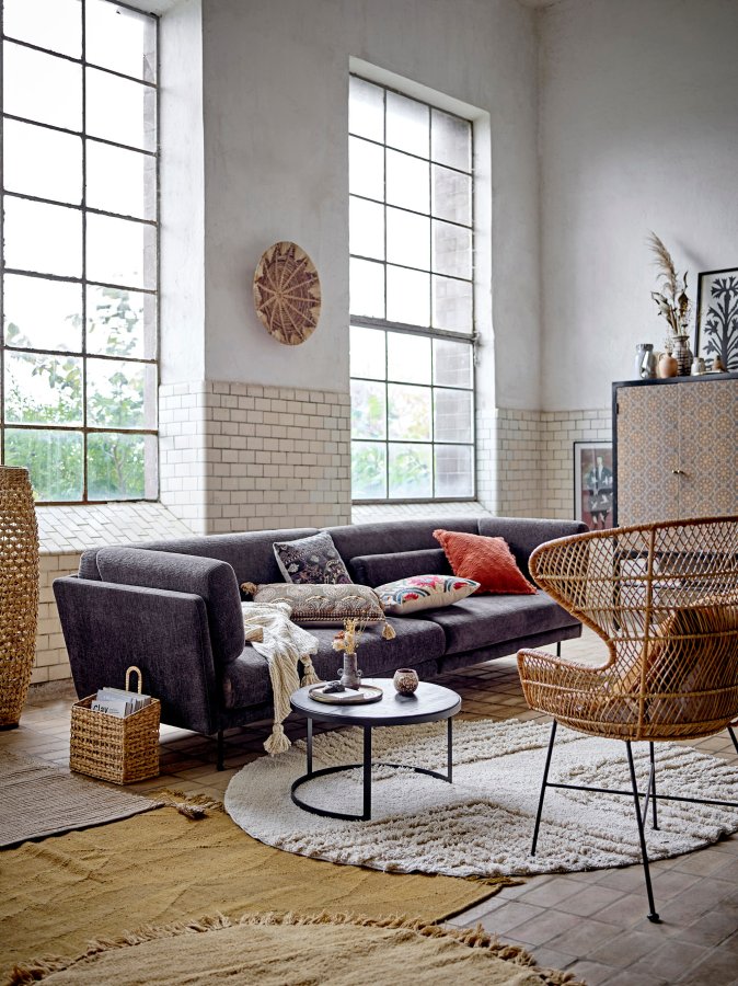 BLOOMINGVILLE Zola Tppe, Brun, Uld W: 140cm, L: 200cm