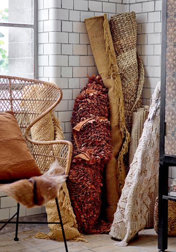 BLOOMINGVILLE Zola Tppe, Brun, Uld W: 140cm, L: 200cm