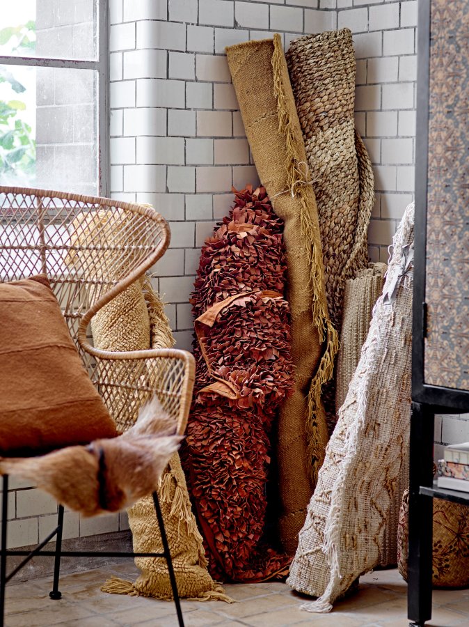 BLOOMINGVILLE Zola Tppe, Brun, Uld W: 140cm, L: 200cm