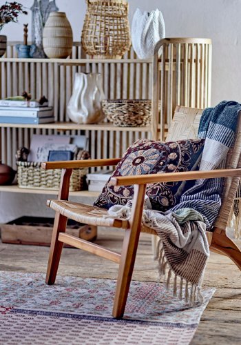 CREATIVE COLLECTION Ysolde Tppe, Bl, Bomuld W: 150cm, L: 215cm