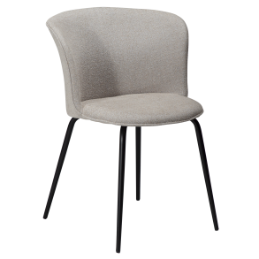 DAN-FORM EDEN Stol Cashmere bouclé stof m. sorte metal ben