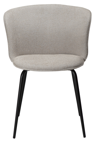 DAN-FORM EDEN Stol Cashmere bouclé stof m. sorte metal ben