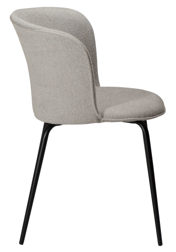 DAN-FORM EDEN Stol Cashmere bouclé stof m. sorte metal ben