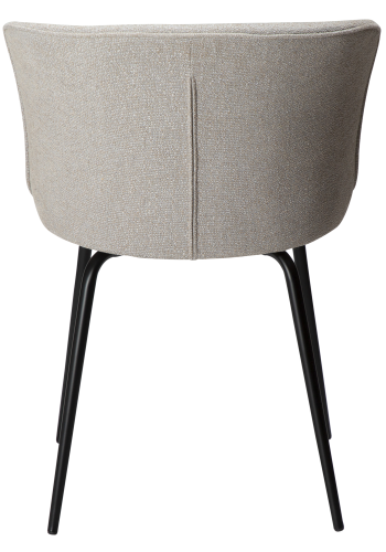 DAN-FORM EDEN Stol Cashmere bouclé stof m. sorte metal ben