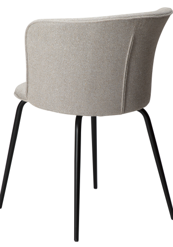 DAN-FORM EDEN Stol Cashmere bouclé stof m. sorte metal ben