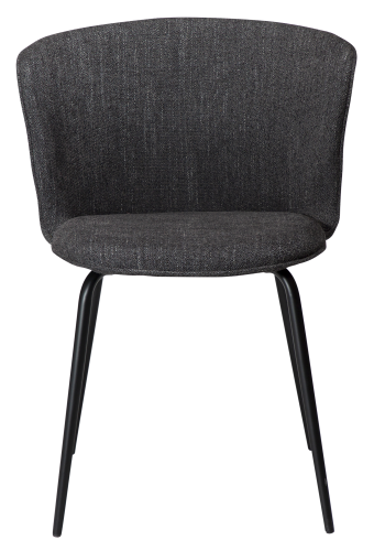 DAN-FORM EDEN Stol Raven sort bouclé stof m. sorte metal ben