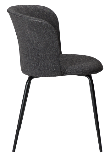 DAN-FORM EDEN Stol Raven sort bouclé stof m. sorte metal ben