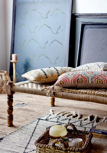 CREATIVE COLLECTION Yuki Tppe, Natur, Bomuld W: 120cm, L: 180cm