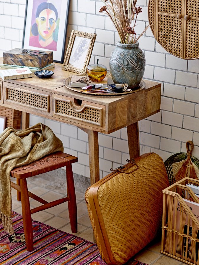 BLOOMINGVILLE Thelma Plaid, Gul, Bomuld W: 125cm, L: 150cm