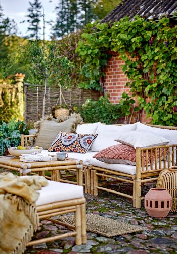 BLOOMINGVILLE Thelma Plaid, Gul, Bomuld W: 125cm, L: 150cm