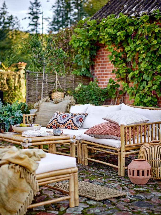 BLOOMINGVILLE Thelma Plaid, Gul, Bomuld W: 125cm, L: 150cm