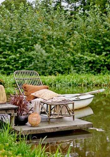 BLOOMINGVILLE Taranto Pude, Natur, Bomuld W: 45cm, L: 45cm