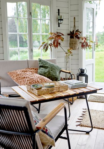 BLOOMINGVILLE Aprilia Pude, Brun, Bomuld W: 60cm, L: 60cm