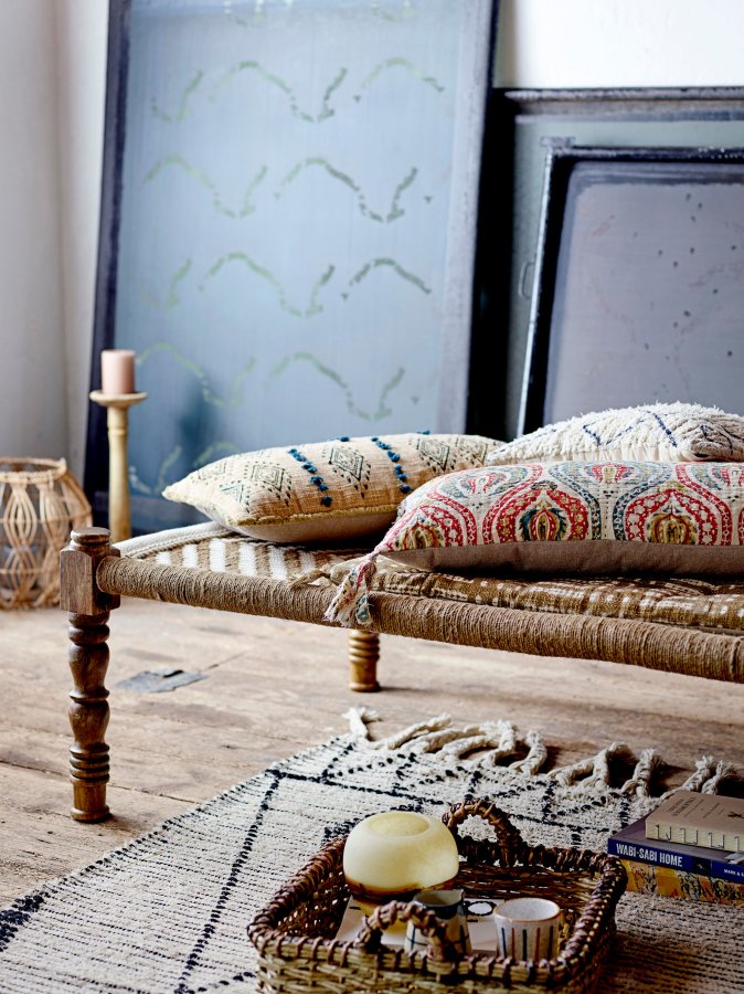 CREATIVE COLLECTION Paloma Pude, Natur, Bomuld W: 75cm, L: 165cm