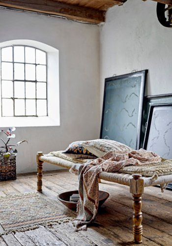 CREATIVE COLLECTION Paloma Pude, Natur, Bomuld W: 75cm, L: 165cm