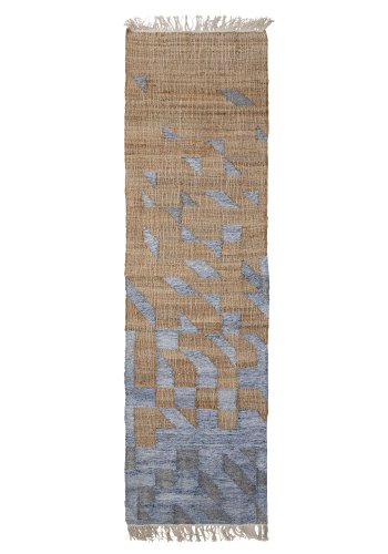 BLOOMINGVILLE Vikka Tppe, Bl, Jute W: 75cm, L: 245cm