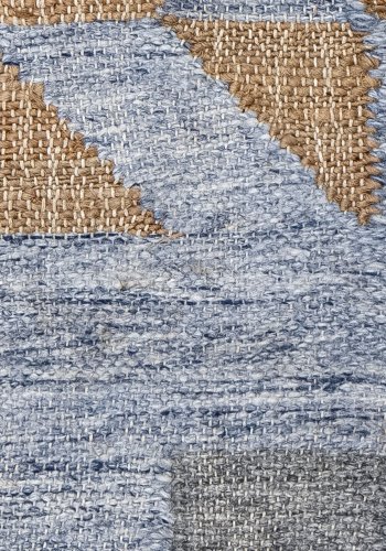 BLOOMINGVILLE Vikka Tppe, Bl, Jute W: 75cm, L: 245cm