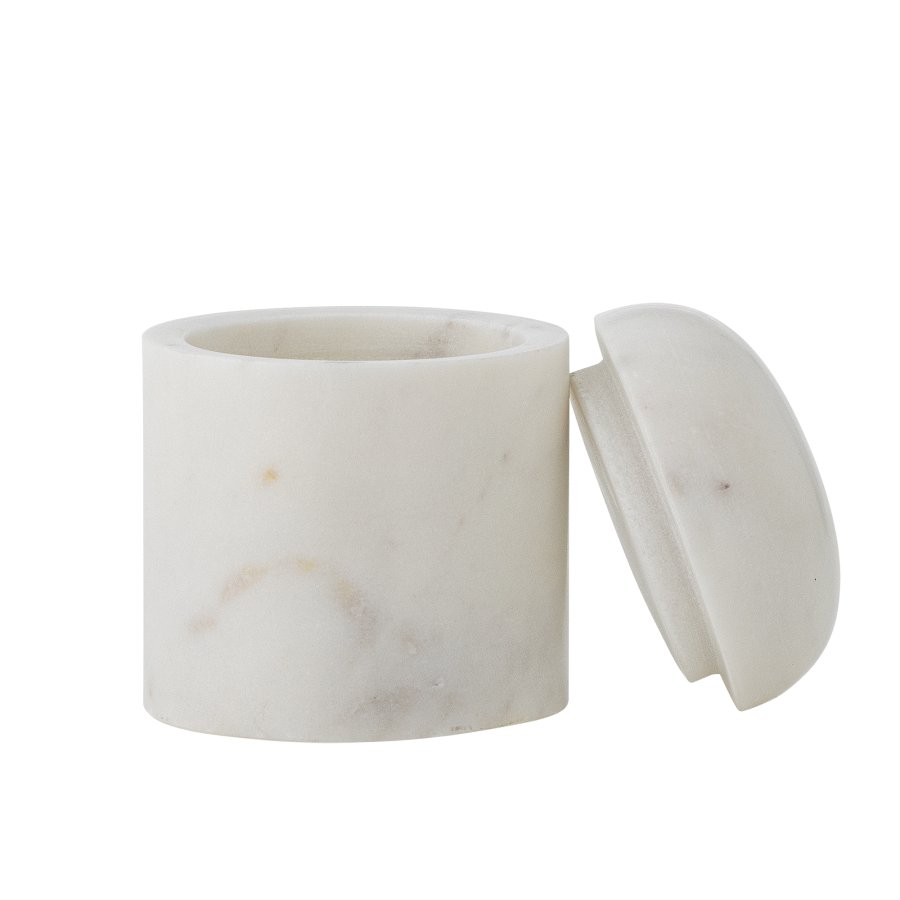 BLOOMINGVILLE Lira Krukke m/lg, Hvid, Marmor