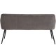 DAN-FORM Embrace sofabnk, m. armln - gr velour og sort stl