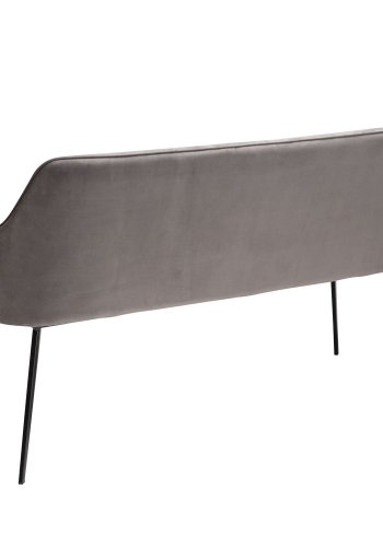DAN-FORM Embrace sofabnk, m. armln - gr velour og sort stl