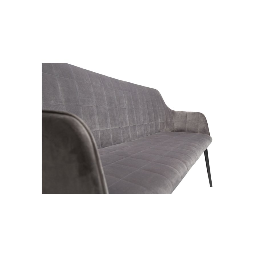 DAN-FORM Embrace sofabnk, m. armln - gr velour og sort stl