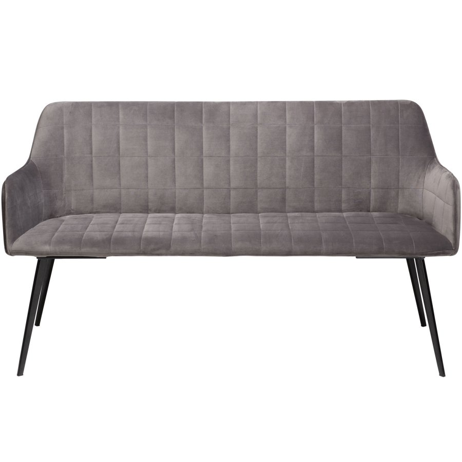DAN-FORM Embrace sofabnk, m. armln - gr velour og sort stl