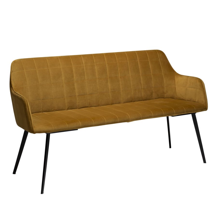 DAN-FORM Embrace sofabnk, m. armln - bronze velour og sort stl