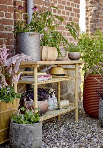 BLOOMINGVILLE Mesola urtepotteskjuler, rund - brun magnesia (st med 2)