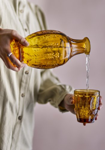 CREATIVE COLLECTION Theon Karaffel & Glas, Brun, Glas