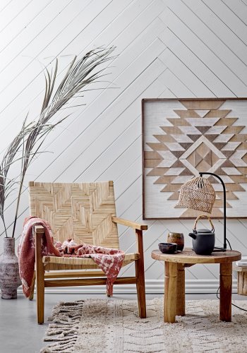 CREATIVE COLLECTION Dasha gulvtppe, rektangulr - natur bomuld (200x140)