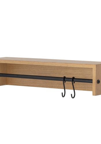BLOOMINGVILLE Ryder vghylde, m. 1 stang og 2 kroge - natur MDF