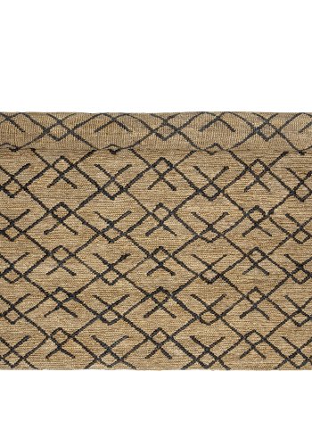 BLOOMINGVILLE Gaya gulvtppe, rektangulr - natur og sort jute (215x150)