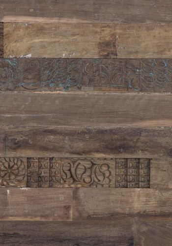 CREATIVE COLLECTION Rilo hovedgavl - natur genanvendt tr (L:180)