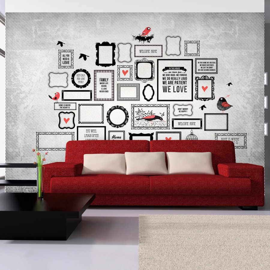 ARTGEIST - Fototapet med en masse citater om familier og krlighed - Flere strrelser