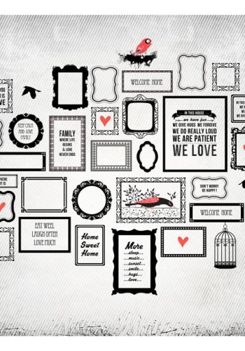 ARTGEIST - Fototapet med en masse citater om familier og krlighed - Flere strrelser