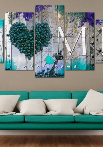 ARTGEIST billede i kork, 5-delt - Coffee heart - Flere strrelser