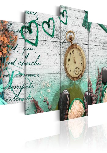 ARTGEIST billede p kork, 5-delt - Emerald composition - Flere strrelser