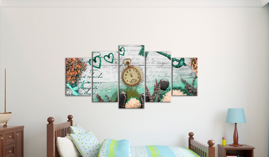 ARTGEIST billede p kork, 5-delt - Emerald composition - Flere strrelser