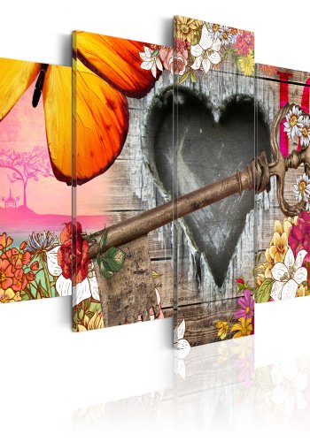 ARTGEIST billede p kork, 5-delt - Love trailer - Flere strrelser