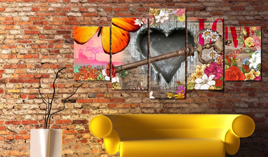 ARTGEIST billede p kork, 5-delt - Love trailer - Flere strrelser