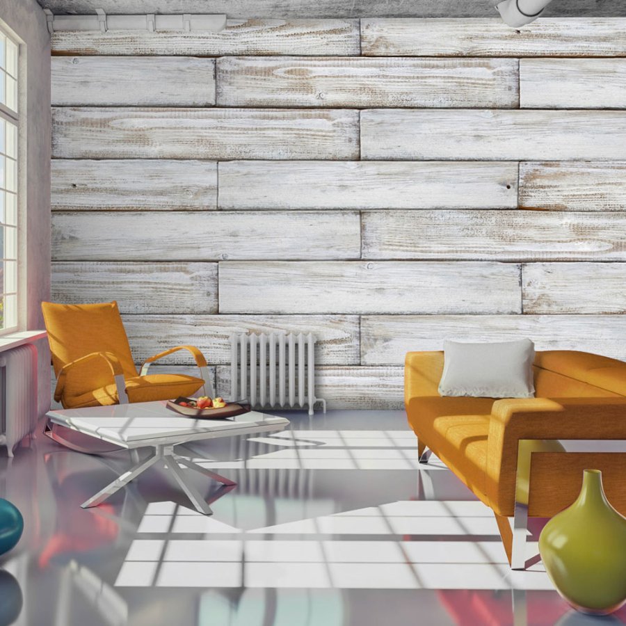 ARTGEIST - Fototapet af tr-vg udarbejdet af gamle brdder - Flere strrelser