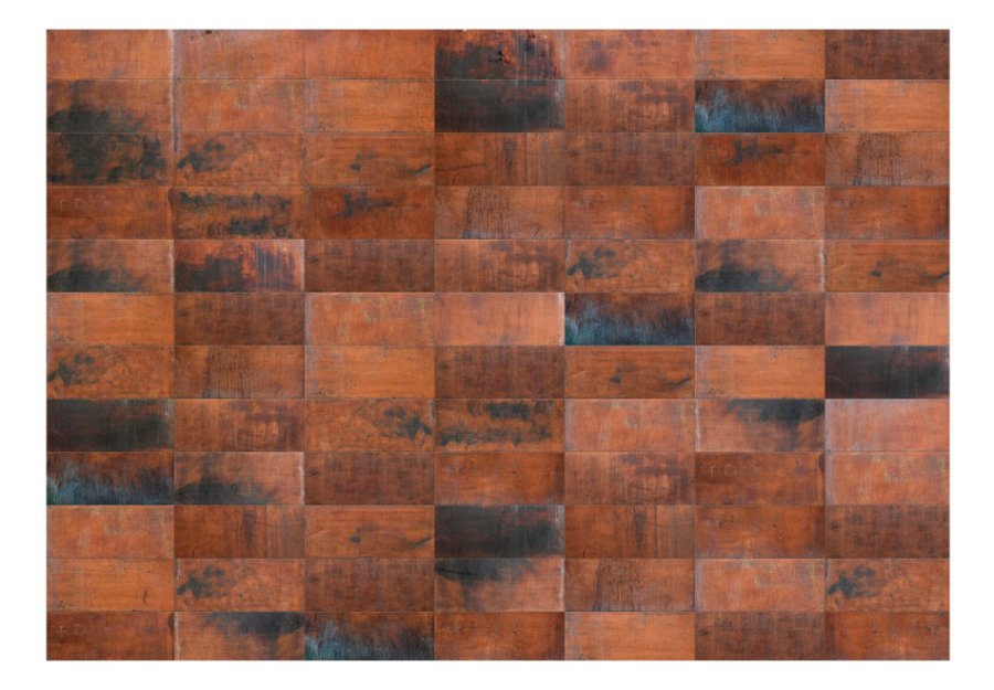 ARTGEIST - Fototapet af rustfarvede fliser - Flere strrelser