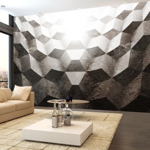ARTGEIST - Fototapet med geometrisk design og sten-look - Flere strrelser