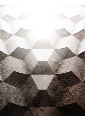 ARTGEIST - Fototapet med geometrisk design og sten-look - Flere strrelser