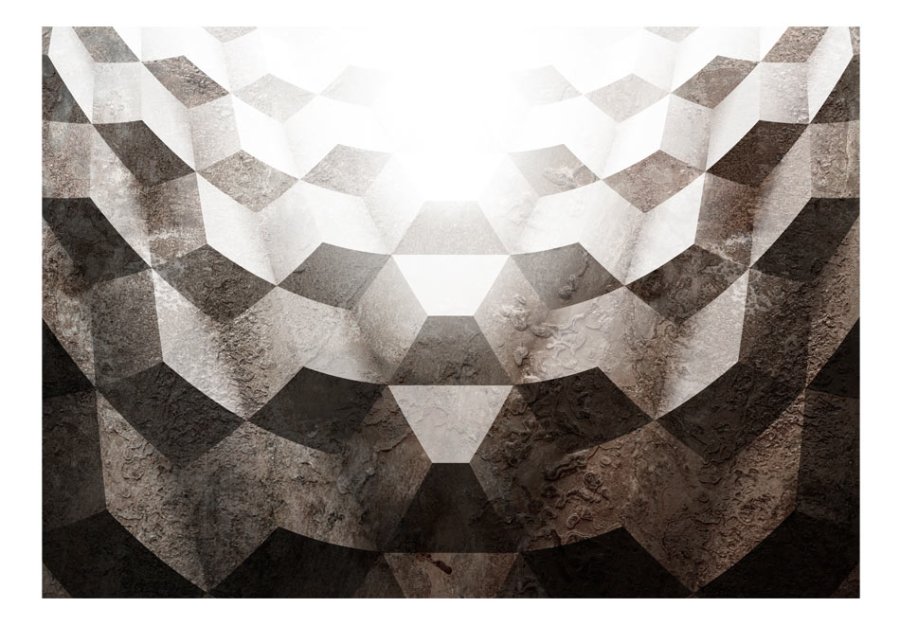 ARTGEIST - Fototapet med geometrisk design og sten-look - Flere strrelser