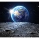 ARTGEIST - Fototapet med udsigt til Jorden fra mnen - Flere strrelser