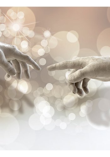 ARTGEIST - Fototapet med to hnder der mdes - Flere strrelser