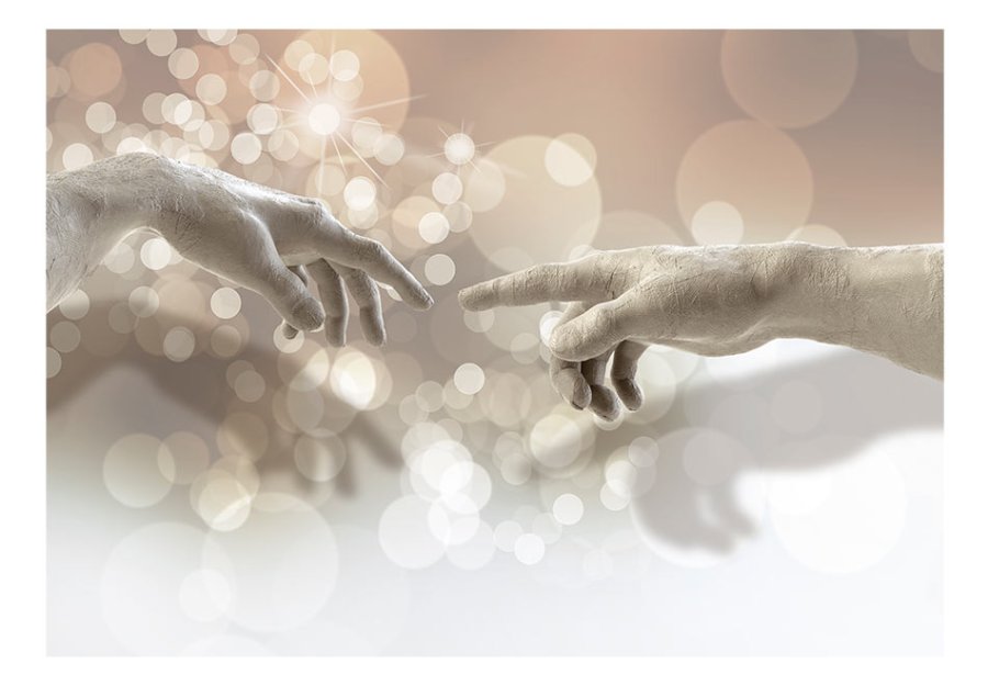 ARTGEIST - Fototapet med to hnder der mdes - Flere strrelser